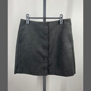 NEW J Crew Skirt Womens 4 black faux suede preppy whimsy goth cocktail